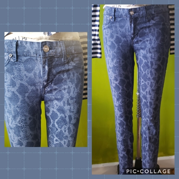 Rich & Skinny Denim - Rich & Skinny Marilyn Python Print Skinny Jeans